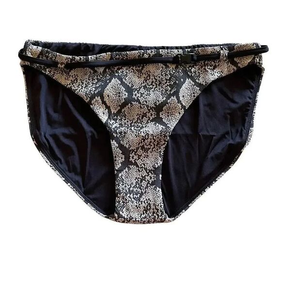 Andie Swim The Riviera
Bikini Bottom Print Mid Rise Skinny Belt Neutral S #1449 - Picture 2 of 11